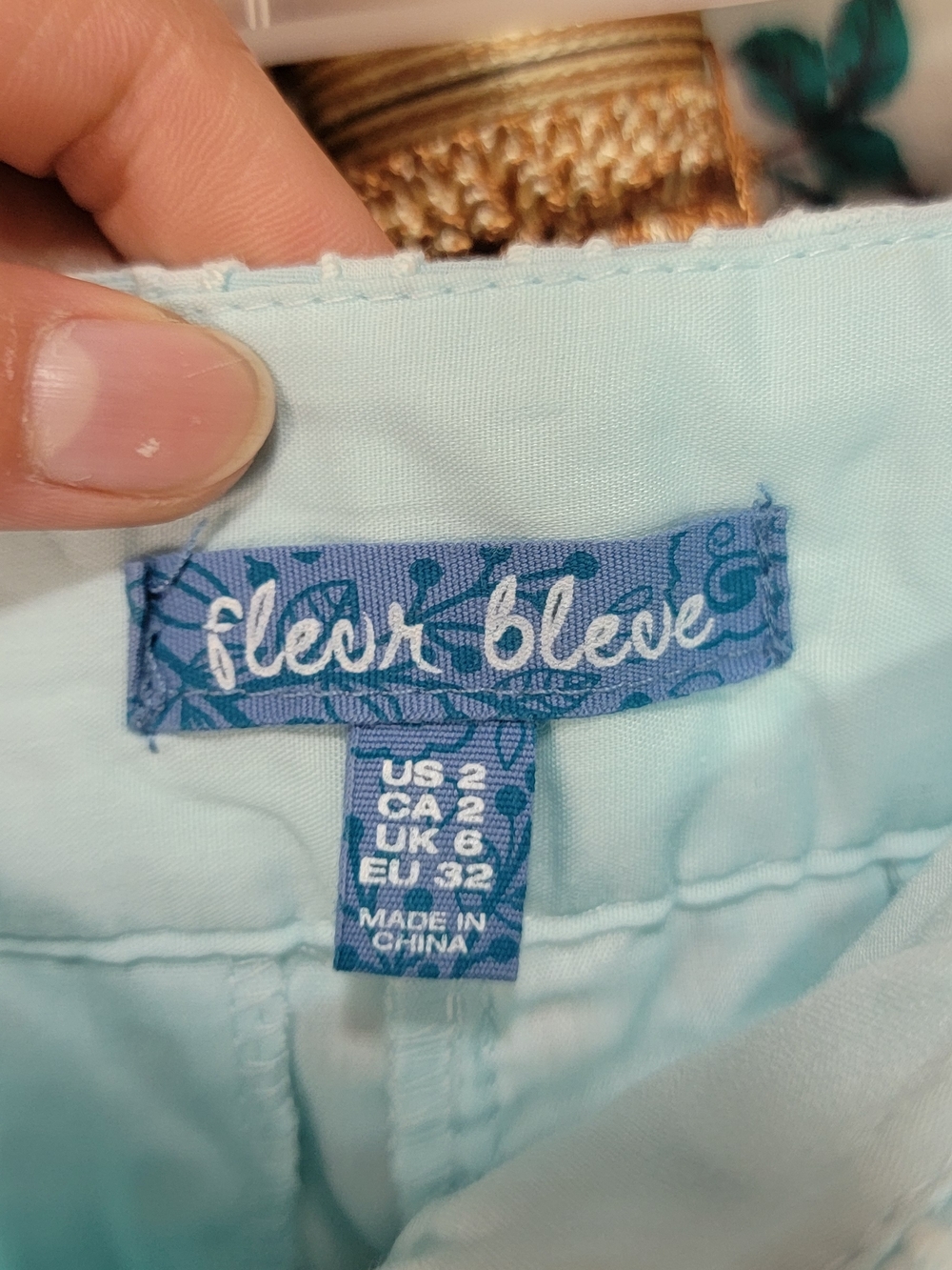 Fleur Bleue Light Blue Eyelet Women's Bermuda Shorts - Classic Summer Style - Picture 4 of 8